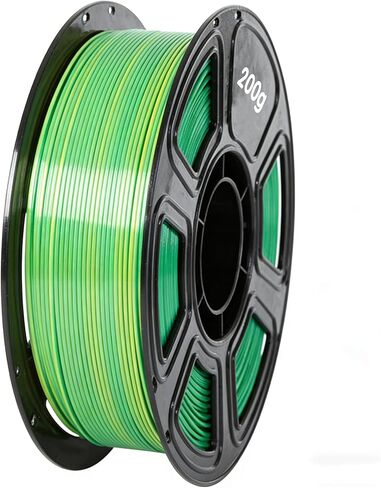 200g Silk PLA 3D Printer Filament Gradient Modeling Material 1.75mm, High Speed Printing Filament, Enhanced Toughness, for Sensory & Fidget Star, Dimensional Accuracy 0.02mm Yellow Green in Kuwait