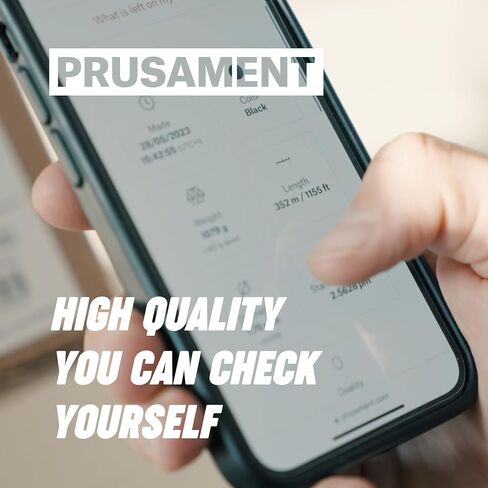 Prusament Premium PETG V0 Jet Black 1.75 مم 1 كجم خيوط طابعة ثلاثية الأبعاد | خيوط PETG V0 المقاومة للهب بدقة ±0.02 مم للتطبيقات الفنية التي تركز على السلامة والوظيفية. in Kuwait