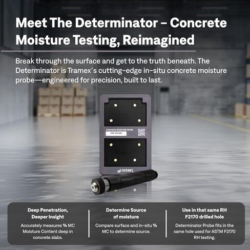 Tramex Concrete Moisture Probe CMP | for Measuring In-situ Moisture Content in Concrete Flooring & Slabs | Use with Our Concrete Moisture Meter Range in Kuwait