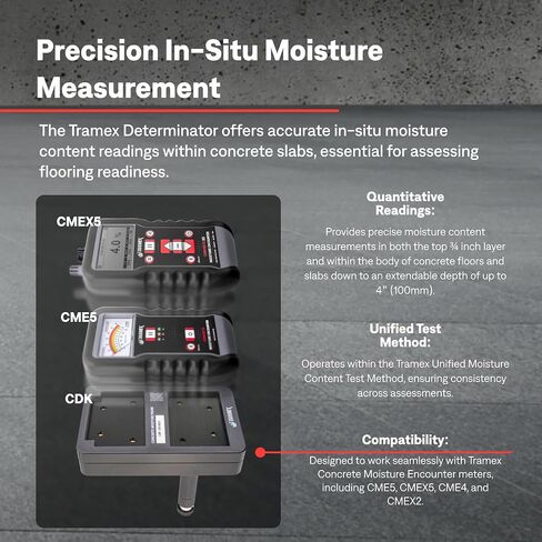 Tramex Concrete Moisture Probe CMP | for Measuring In-situ Moisture Content in Concrete Flooring & Slabs | Use with Our Concrete Moisture Meter Range in Kuwait