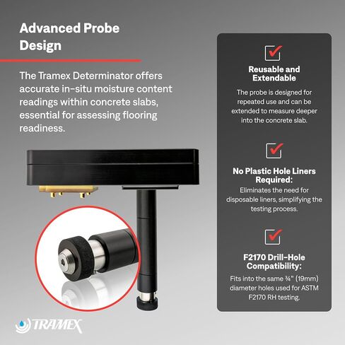 Tramex Concrete Moisture Probe CMP | for Measuring In-situ Moisture Content in Concrete Flooring & Slabs | Use with Our Concrete Moisture Meter Range in Kuwait