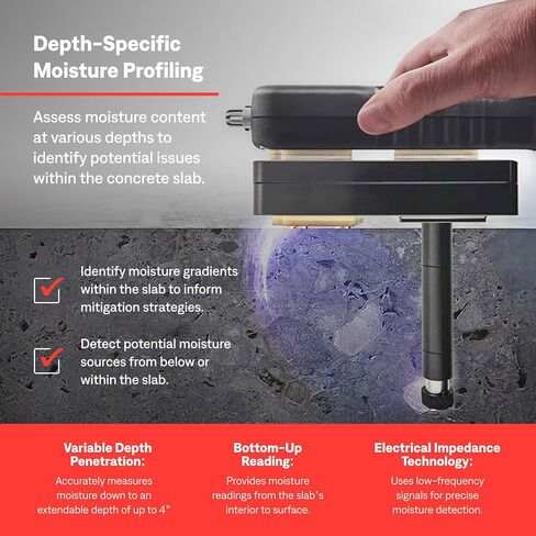 Tramex Concrete Moisture Probe CMP | for Measuring In-situ Moisture Content in Concrete Flooring & Slabs | Use with Our Concrete Moisture Meter Range in Kuwait