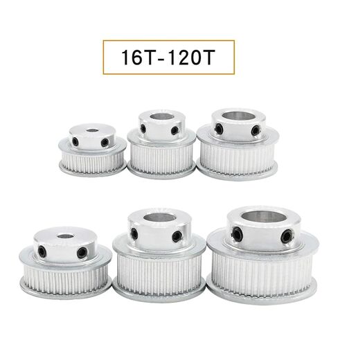 بكرة توقيت 2GT 60T 65T مسافة أسنان مقوسة دائرية 2 مم عرض 5-12 مم تتحمل 5-14 1 قطعة (10 مم، عرض الحزام 65T 6 مم) in Kuwait