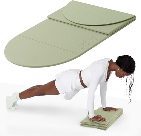 Bala Compact Workout Mat for Gym - 12MM Thick Slip-Resistant, Sweat Absorbing, & Foldable Yoga Mat for Pilates, Core Training & Exercise - Home Fitness Essentials for Women & Men - Travel-Friendly in Kuwait