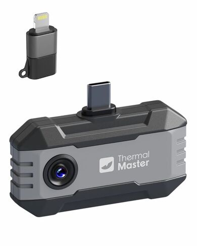 Thermal Master P1 - كاميرا حرارية لأجهزة iOS وAndroid، دقة تصوير بالأشعة تحت الحمراء 160x120 مع متتبع البقع، تكبير 15x، دقة 3.6 درجة فهرنهايت، درجة حرارة عالية -4 درجة فهرنهايت -1112 درجة فهرنهايت، دقة فائقة 320x240 in Kuwait