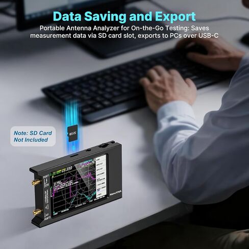 محلل شبكة ناقل NanoVNA-H4 المحدث من AURSINC V4.4، 9 كيلو هرتز - 1.5 جيجا هرتز، شاشة لمس 4 بوصات مع حافظة واقية صلبة من مادة EVA مقاس 4 بوصات - تخزين مقاوم للماء للصدمات لـ NanoVNA H4/TinySA Ultra in Kuwait