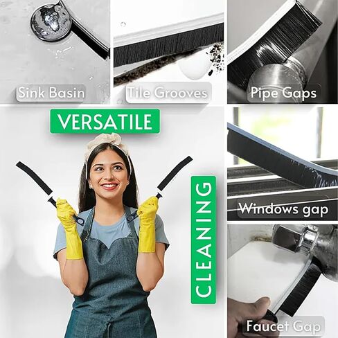 6Pcs Hard Bristle Crevice Cleaning Brush, Multifunctional Premium Crevice Cleaning Tool, Designed for Cleaning Narrow Spaces, Suitable for Toilet, Faucets, Kitchen, Grout,Colorful in Kuwait