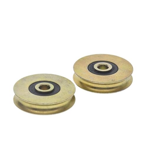 1pc Metal Pulley Carbon Steel Rubber Cover Anti-Rust U Groove Wheel Wire Rope Guide Wheel Hanging Wheel Bearing Wheel 6 * 38 * 8 in Saudi Arabia