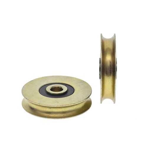 1pc Metal Pulley Carbon Steel Rubber Cover Anti-Rust U Groove Wheel Wire Rope Guide Wheel Hanging Wheel Bearing Wheel 6 * 38 * 8 in Saudi Arabia