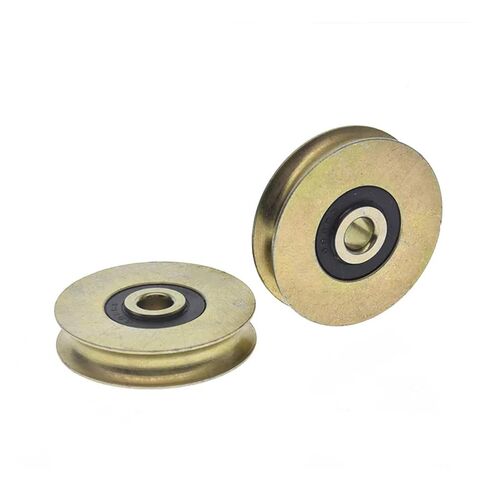 1pc Metal Pulley Carbon Steel Rubber Cover Anti-Rust U Groove Wheel Wire Rope Guide Wheel Hanging Wheel Bearing Wheel 6 * 38 * 8 in Saudi Arabia