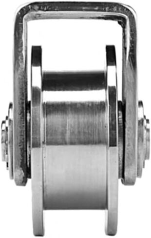 Track Wheel, Pulley Roller,Grooved,1pcs 304 Stainless Steel U/V/H Groove,Caster(V Type 48 * 16mm) in Saudi Arabia