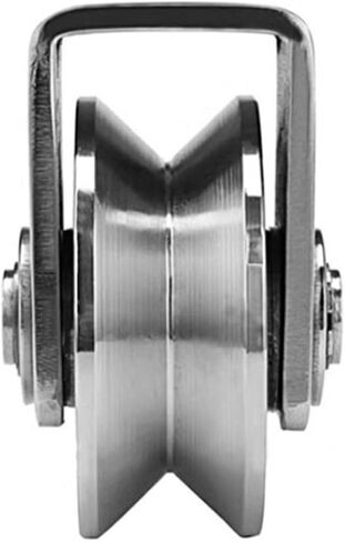 Track Wheel, Pulley Roller,Grooved,1pcs 304 Stainless Steel U/V/H Groove,Caster(H Type 68 * 25mm) in Saudi Arabia