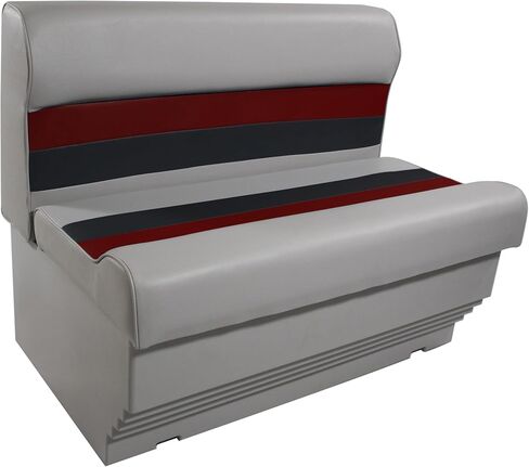 Premium Series 37" Pontoon Bench Seat Cushion Set 3001-ABEC Grey/Red/Charcoal (Base sold Separate 3010-AB) in Saudi Arabia