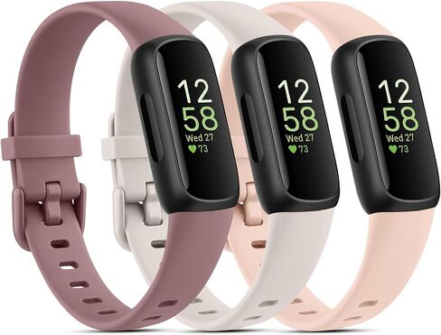 3 Pack for Fitbit Inspire 3 Bands for Women Men, Sports Waterproof Replacement Wristbands for Straps for Inspire 3 Fitness Tracker in Saudi Arabia