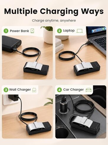 Charger Compatible with Hume Band 1.0, 3.3FT/1M USB Clip Charging Cable, Portable Replacement Charging Dock Cord for Hume Band Fitness Tracker, Black in Saudi Arabia
