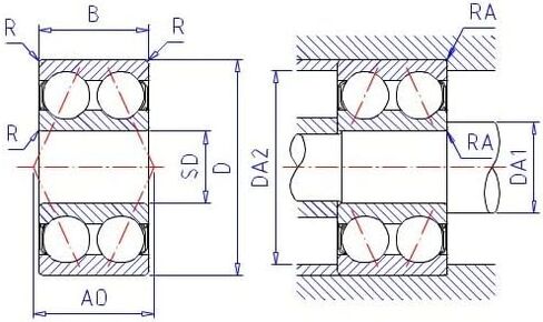 1PC Bearing HR32204 32205 32206 32207 32208 32209J Single Row Tapered Roller Bearings in Kuwait