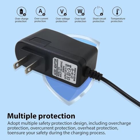 2025 New 12V Replacement for Yamaha PA-3 PA3 PA-3B PA3B PA-5 PA5 PA-5D Adapter Compatible for Yamaha YPT-230 YPT-240 YPT-300, 2.54M Long Cord, 1 Pack, Black in Kuwait