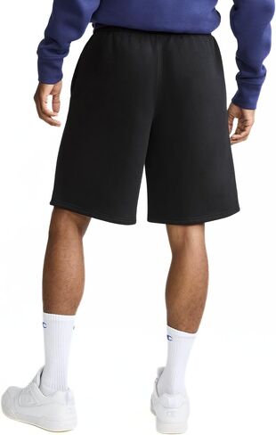 Champion Men's Fleece Shorts, 10-Inch Inseam, Standard Fit, Midweight, Black, 5X-Large in Kuwait