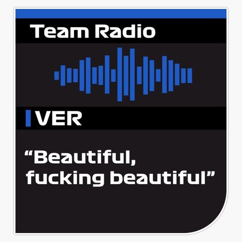Fucking Beautiful Max Verstappen Quote Sticker Bumper Sticker Vinyl Decal 5" in Kuwait