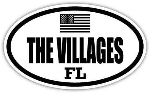 The Villages FL Florida Sumter County Stealthy US Flag Euro Decal Bumper Sticker 3M Vinyl 3" x 5" in Saudi Arabia
