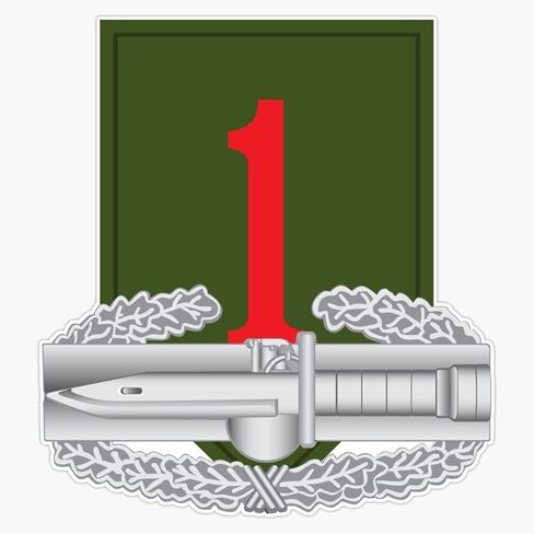 HOF Trading 1St Infantry Combat Action Badge (Cab) Vinyl Sticker Waterproof Decal Laptop Wall Window Bumper Sticker 5" in Kuwait