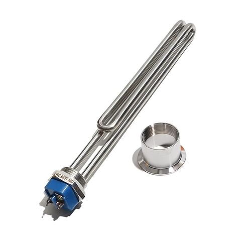 G1 Inch 32MM Thread Water Heating Element 120V 240V Stainless Steel Folded Tube Heater Resistance 1KW 2KW 2.5KW 3KW 3.5KW 1Pcs(with Internal Nut,240V_2.5KW 250MML 304SS) in Kuwait