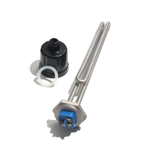 DN25/1 Inch 32mm Electric Bend Heating Element 120V 240V Immersion Heater Resistance for Water Tank 2.5KW 3.8 4.5 1Pcs(with Internal Nut,240V_4.5KW 380MML 304SS) in Kuwait