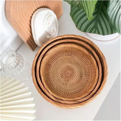 Handwoven Wicker Baskets Set handwoven wicker baskets are beautifully crafted to bring stylish touch to your home. Perfect for organizing daily items to any space. (Small) in Kuwait