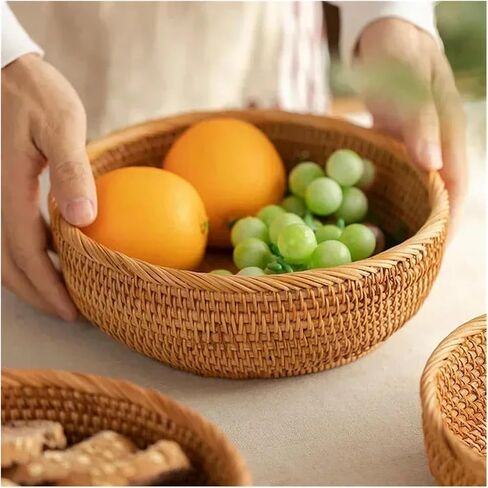 Handwoven Wicker Baskets Set handwoven wicker baskets are beautifully crafted to bring stylish touch to your home. Perfect for organizing daily items to any space. (Small) in Kuwait