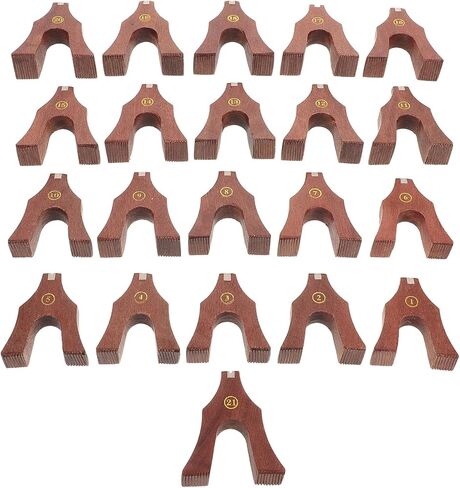 BESTonZON 1-21 Strings Guzheng Wooden Bridge Support Set with Guzheng String Bridge Chart for Repair and Practice Accessories in Kuwait