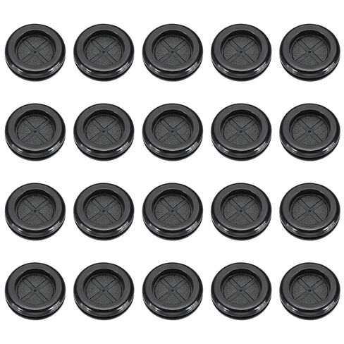 PATIKIL Rubber Grommet 11/16", 20 Pcs Round Double-Sided Cable Grommet Cord Hole Covers Flexible Table Wire Organizer for Office Home Table Countertop, Black in Kuwait