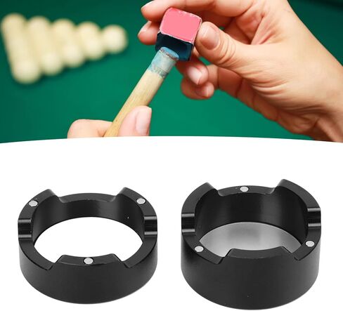 Acouto Taom Chalk Netic Billiard Chalk Case Round Aluminum Alloy Box Holder Black for Pool Sports Accessories - Convenient Accessory in Kuwait