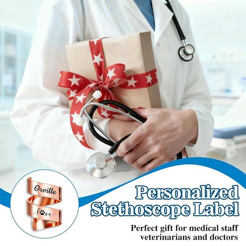 Personalized Stethoscope Name Tag Stethoscope Charms with Id Tag Custom Name Tag Stethoscope Accessories Gift for Nurse Doctor Medical Assistant Vets Med Students (Wave Style) in Kuwait