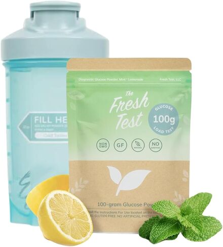 The Fresh Test 100g Powder Drink Mix & Premium Shaker Bottle Bundle, BPA-Free, Leak-Proof, Easy to Use in Kuwait