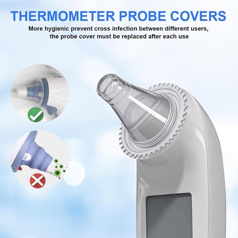 Ear Thermometer Probe Cover 100 Counts Lens Filters Refill Covers for All Braun Disposable Ear Thermometer Caps in Kuwait