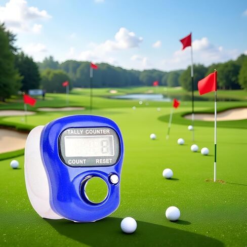 Blue Electronic Finger Counter, Handheld LED Digital Row Counter with Ring for Golf, Hand Tally Counter for Hair Care Users, Unisex, 1 Count in Kuwait
