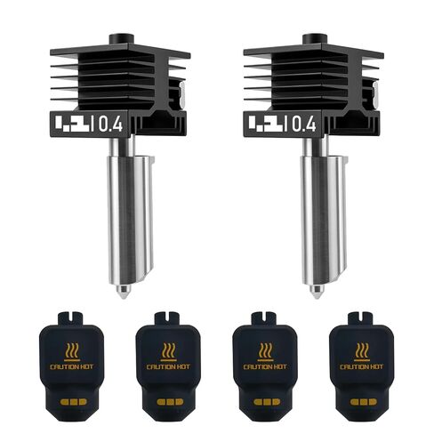 2PCS 0.4mm Upgraded P2S/X2D/H2D/H2S/H2C Hotend Kits Hardened Steel Nozzles- for Bambu Lab X2D/P2S/H2 Series Quick Swap Replacement Extruder Hot End/Printhead with 2PCS Extra Silicone Socks Case in Kuwait