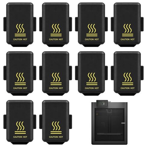 10Pcs Silicone Cover Hotend 3D Printer Extruder, Nozzle Heater Block Sleeve for QIDI Q2 Accessories, Black Print Head Boot Protector, 300°C Heat Insulation Replacement Parts in Kuwait