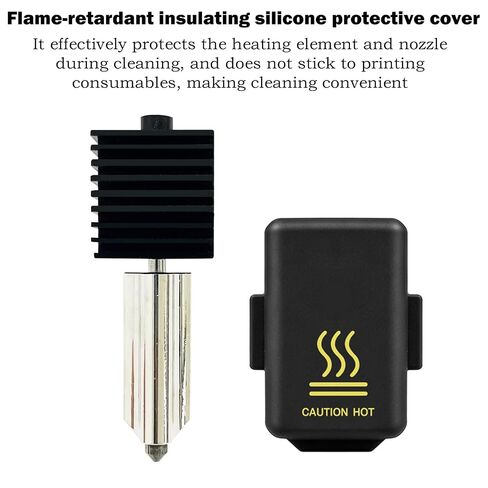 10Pcs Silicone Cover Hotend 3D Printer Extruder, Nozzle Heater Block Sleeve for QIDI Q2 Accessories, Black Print Head Boot Protector, 300°C Heat Insulation Replacement Parts in Kuwait