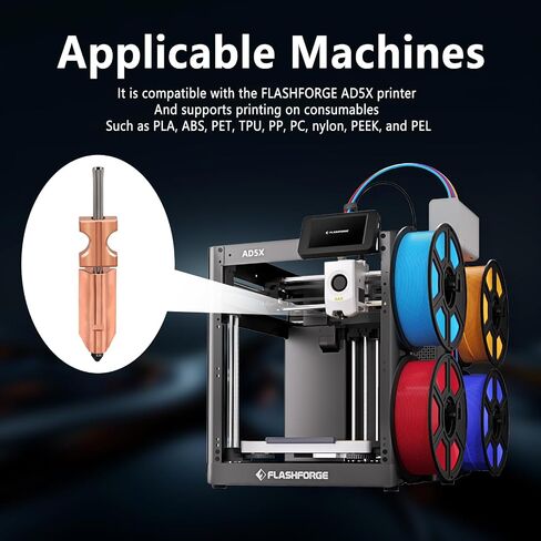 AD5X 3 Pack Size Removable and Replaceable Nozzles Hotend, High Flow 32mm³/s Hotend Kit, 0.25MM 0.4MM 0.6MM High-Speed 3D Printer Part ad5x Nozzle in Kuwait
