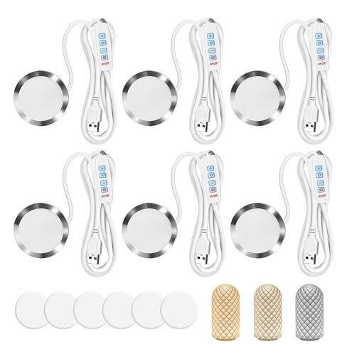 6PCS Led Lamp Kit 001 Three Colors Compatible with Bambu Lab H2S/P2S/P1P/A1 Makerworld 3D Prints, 3000K 4000K 6000K Light, 5V USB Powered DIY Hardware Spare Parts in Kuwait