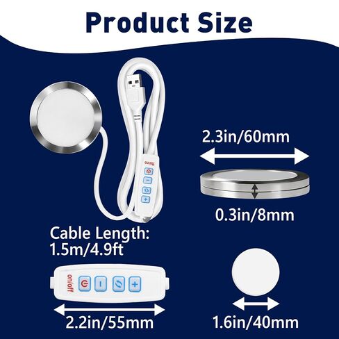 6PCS Led Lamp Kit 001 Three Colors Compatible with Bambu Lab H2S/P2S/P1P/A1 Makerworld 3D Prints, 3000K 4000K 6000K Light, 5V USB Powered DIY Hardware Spare Parts in Kuwait