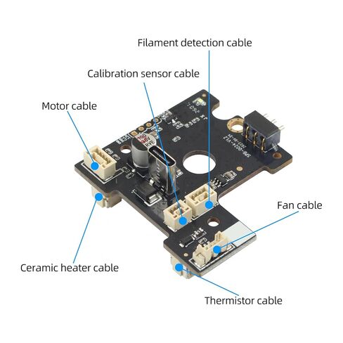 Upgrade Toolhead PCB for Snapmaker-U1 3D Printer: Printhead Circuit Board Extruder Hotend Adapter with High-Performance MCU CAN Bus Plug and Play for U1 Printing in Kuwait