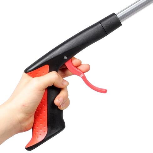 STOBAZA Foldable Trash Picker Grabber Tool Red Portable Reaching Aid for Elderly with Long Handle and Lightweight Design for Household and Outdoor Trash Collection in Kuwait