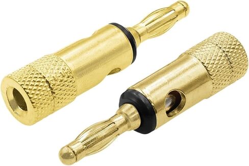 4MM Gold-plated Banana Plugs Musical Speaker Cable Wire Connectors Soldering Terminal For Speaker Amplifier(Red,3PCS) in Kuwait