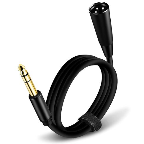 1/4 Inch TRS to XLR Cable 10Ft 2pack, 6.35mm Male to XLR 3 pin Male Balanced Cable,for Microphone, Audio Mixer, Speaker, Studio and More in Kuwait