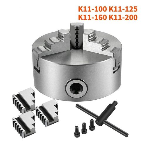 محامل المخرطة، K11 مخرطة تشاك 3 فكي يدوية ذاتية التمركز K11-100 K11-125 K11-160 K11-200 ث/مسمار تثبيت لطحن الطحن (K11-125) in Kuwait