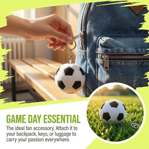 2026 Soccer Ball Keychain Plush Bag Charm With Clip Football Keychain For Backpack, Keys & Luggage – Sports Merchandise Perfect Soccer Gift & Fan in Kuwait
