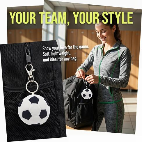 2026 Soccer Ball Keychain Plush Bag Charm With Clip Football Keychain For Backpack, Keys & Luggage – Sports Merchandise Perfect Soccer Gift & Fan in Kuwait