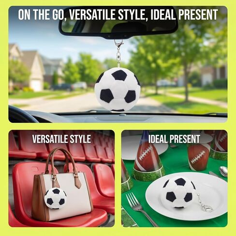 2026 Soccer Ball Keychain Plush Bag Charm With Clip Football Keychain For Backpack, Keys & Luggage – Sports Merchandise Perfect Soccer Gift & Fan in Kuwait